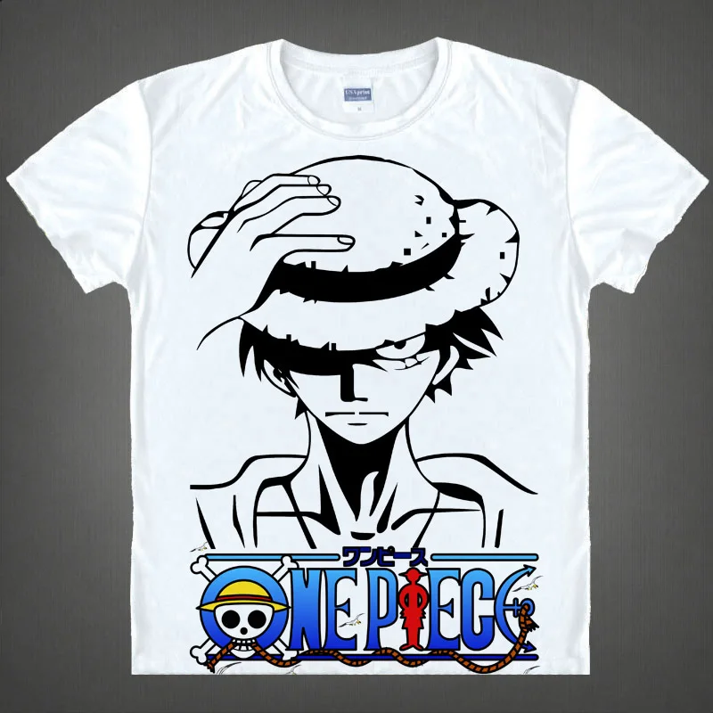 Coolprint Футболка с изображением в стиле аниме ONE PIECE футболки соломенная шляпа