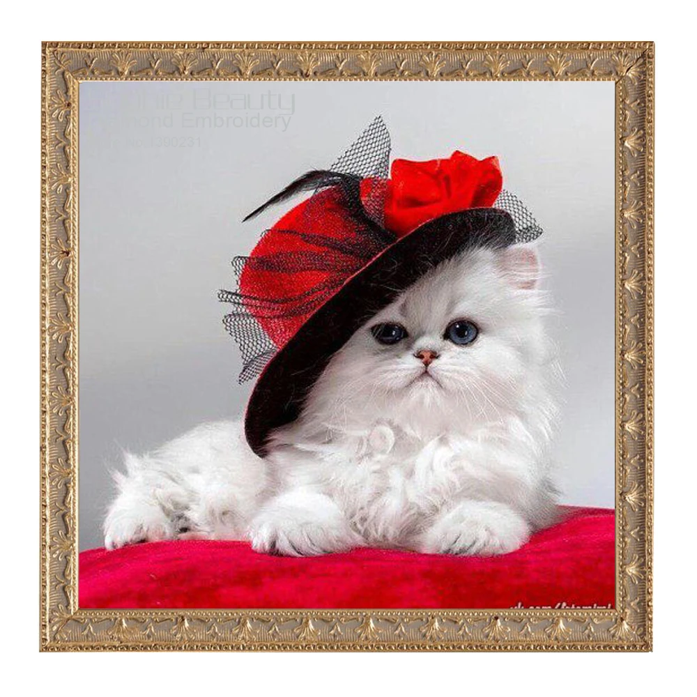 New Animal Cat Diamond Mosaic Full Embroidery 5D Diy Painting Cross Stitch Square Set Room Decor | Дом и сад
