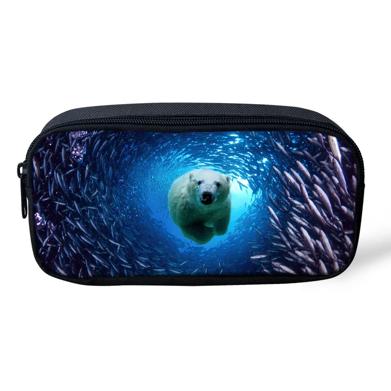 Многоцветная косметичка для женщин и девочек с 3D принтом в виде дельфина акулы