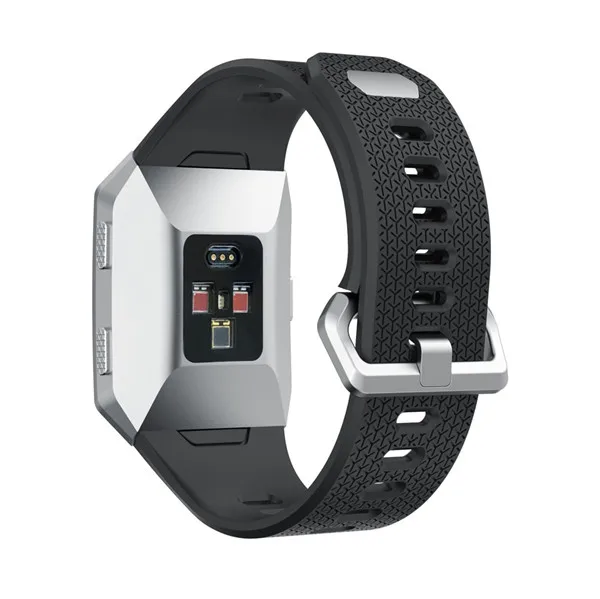 Размер S, L, силиконовые спортивные часы, Браслет для Fitbit, ионные Смарт-часы, ремешок, регулируемый сменный Браслет, аксессуары - Цвет: Черный