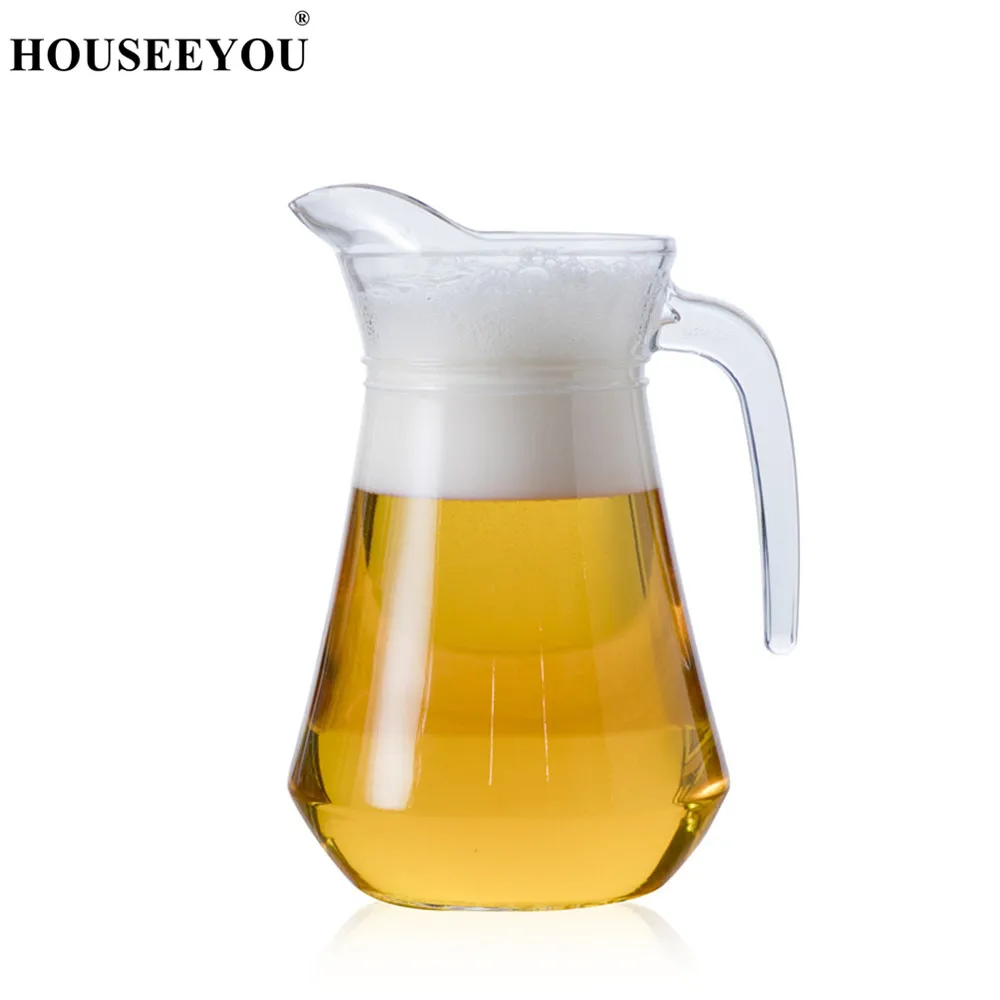 Houseyou 1300 мл хрустальный стеклянный аэратор для пива контейнер вина диспенсер с