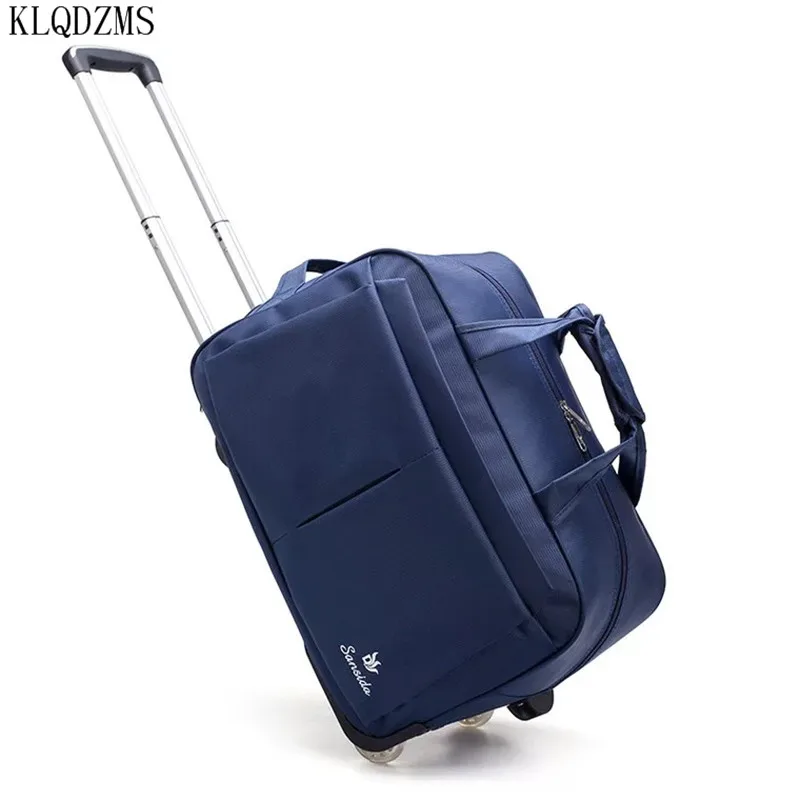 

Модная нейлоновая сумка KLQDZMS для багажа, 20/24 дюйма, чемодан на колесиках