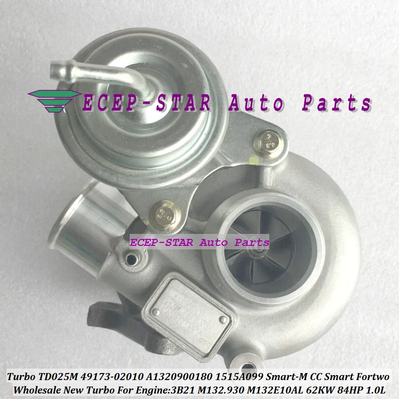 Turbo TD025M 49173 02010 080115139 для Smart M CC Fortwo 132E10AL 3B21 M132.930 M132E10AL 62KW 84HP 1.0L 999ccm 07