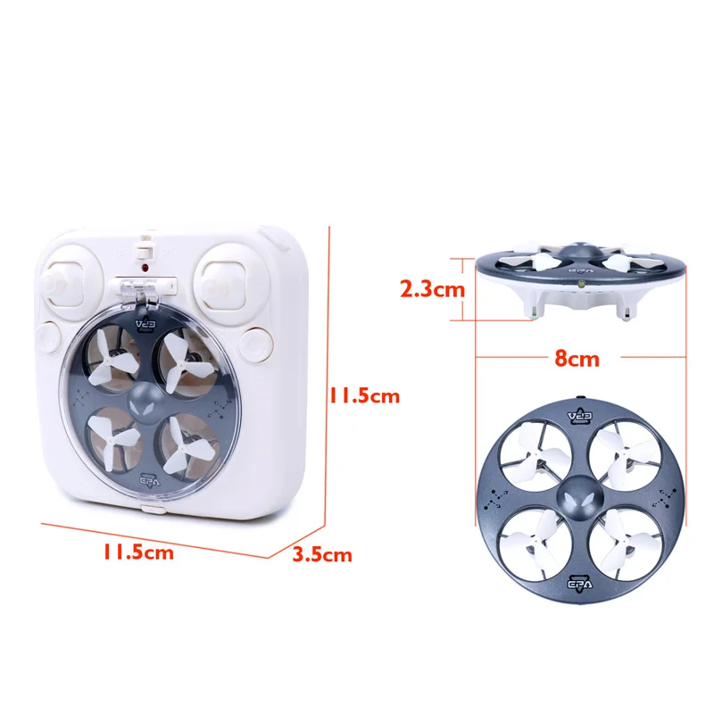 Новейший дизайн модный стиль вертолет мини нано RC 3D Дрон НЛО Безголовый режим 360