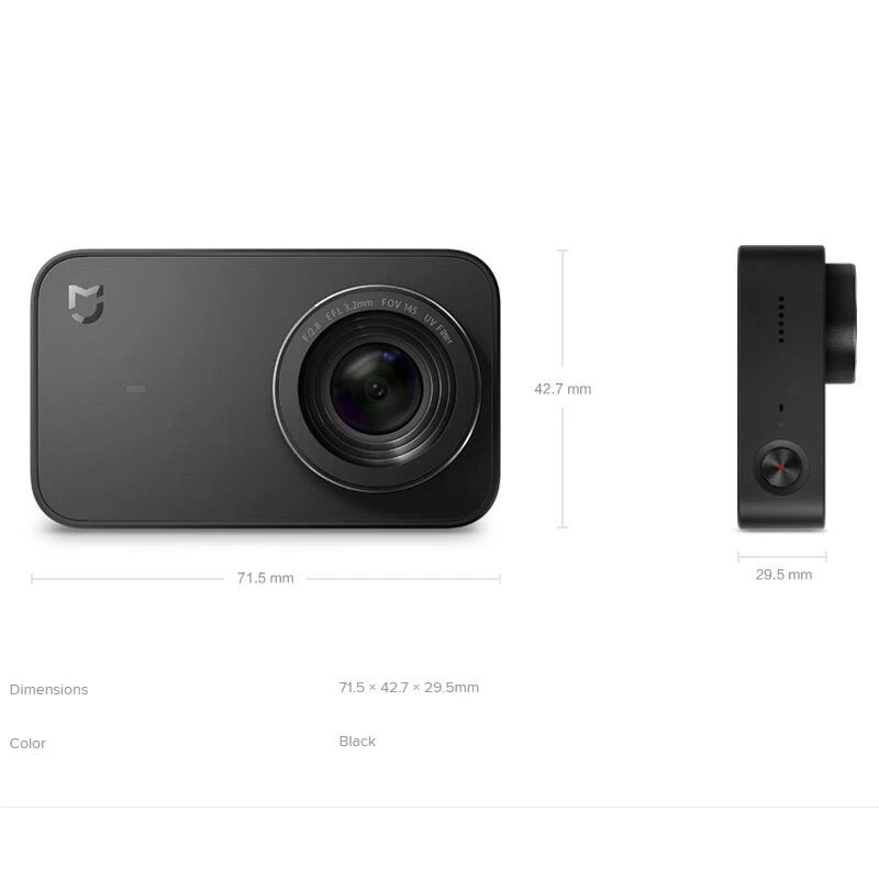 Оригинальная международная версия Xiaomi mi jia Экшн-камера 4K 30FPS Ambarella A12 WiFi Водонепроницаемая камера 1080p спортивная видеокамера