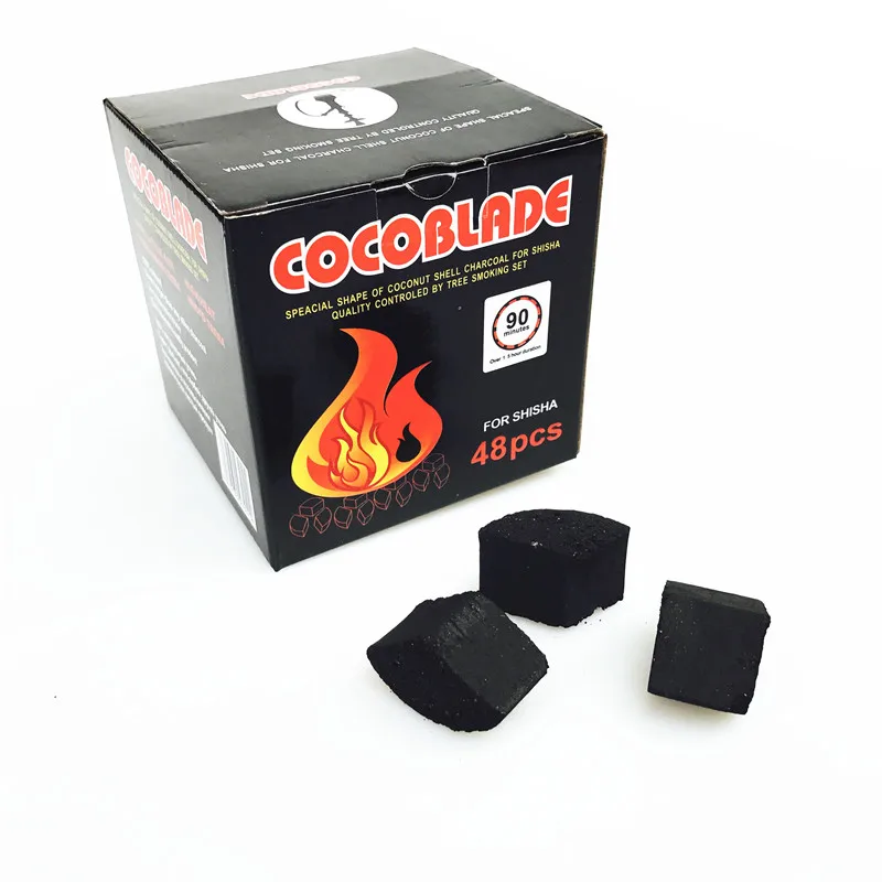 Cocoblade Кокосовая Скорлупа уголь для кальяна кальян sheesha 48 шт 0,58 кг для держателя угля kelaoke угольная чаша для угля нагреватель