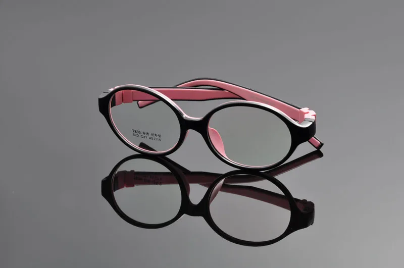 DeDing небьющаяся детская 360 круглая силиконовая оправа для очков Размер 45 гибкая