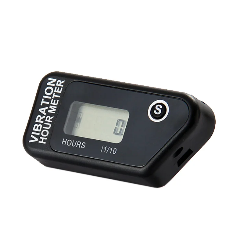 Водонепроницаемый ЖК-дисплей Беспроводной вибрации счетчик моточасов для