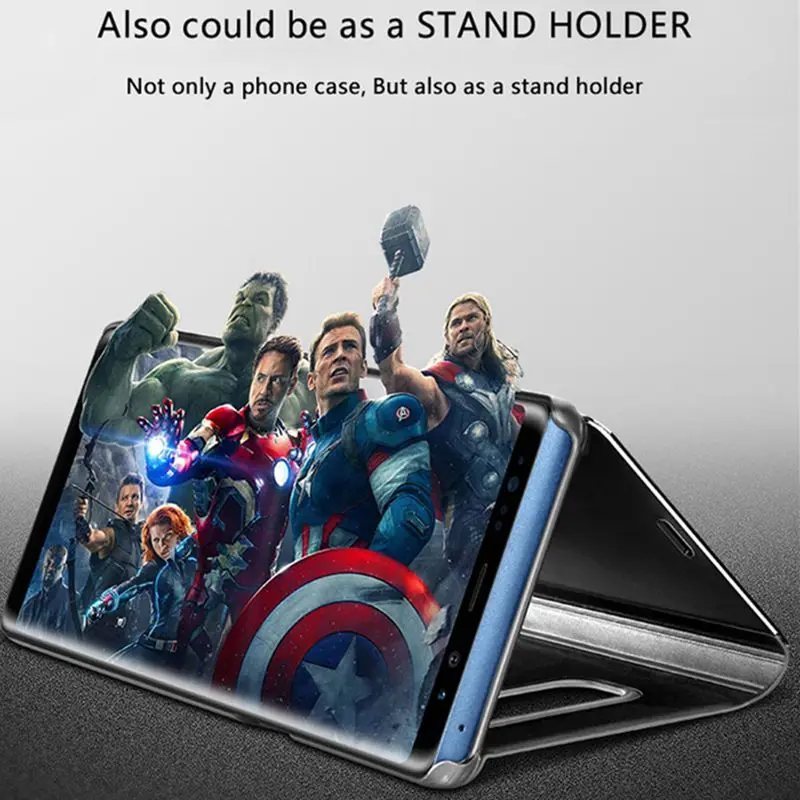 Smart Phone Case For Samsung S10 Plus Coque Luxury Leather Flip Galaxy S10E Cases S 10 Funda Mirror | Мобильные телефоны и