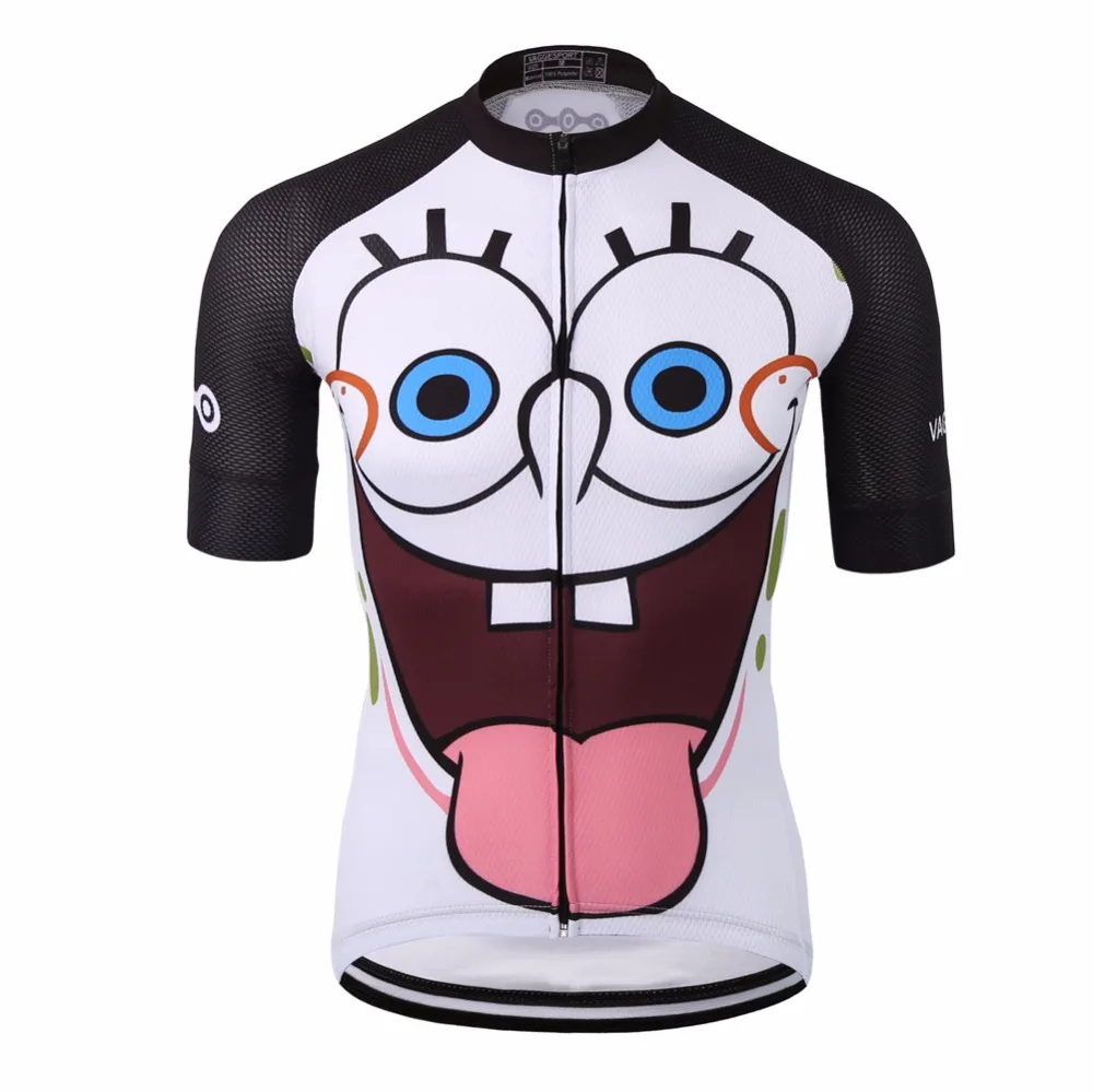 Уникальный белый сублимационный Велоспорт Джерси Топ SBS молния Забавный