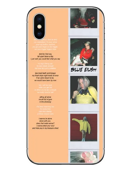 Billie Eilish шт силиконовые чехлы для iPhone 5 S SE X чехол телефона 6S 6 7 8 Plus XS Max XR матовый
