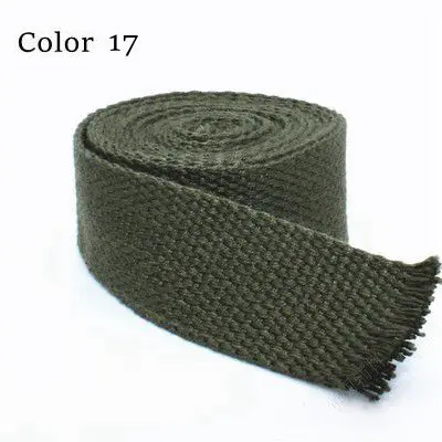 FISHWAVES 20/25/32/38/50MM 5 Yards/lot Colorful Canvas Cotton Ribbon Strap Bag Webbing Backpack Belt Pet Rope DIY Sewing Craft - Цвет: Color 17 as photo