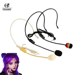 ROLECOS LOL KDA Косплей Akali Ahri Kaisa микрофон Evelynn Akali Косплей Kaisa игры Ahri микрофон Сделай Сам костюм головной убор