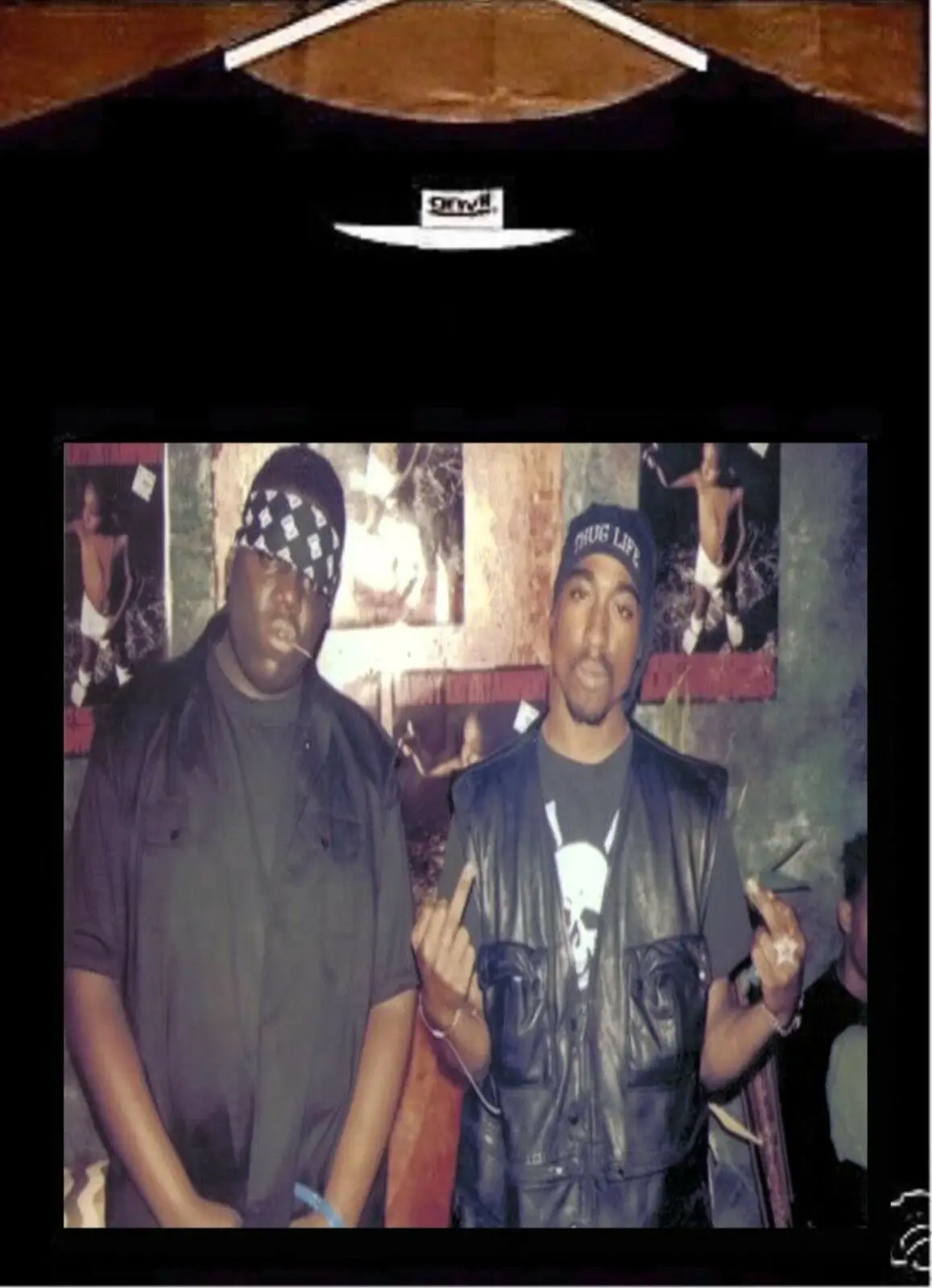2019 забавная известная большая футболка Biggie Smalls Tupac Shakur унисекс футболка|Мужские