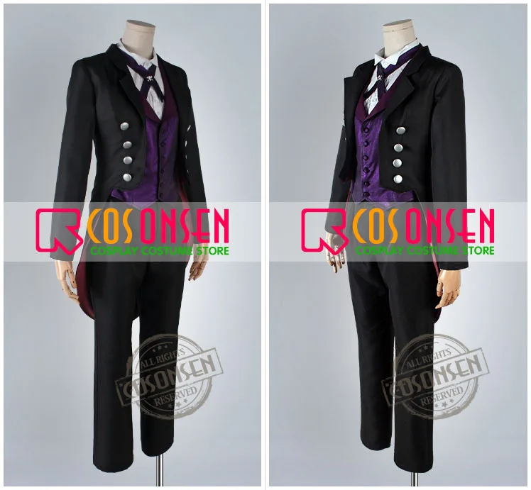 Костюм для косплея ONSEN черный Батлер сезон 2 Новый Себастьян из цирка Michaelis костюм