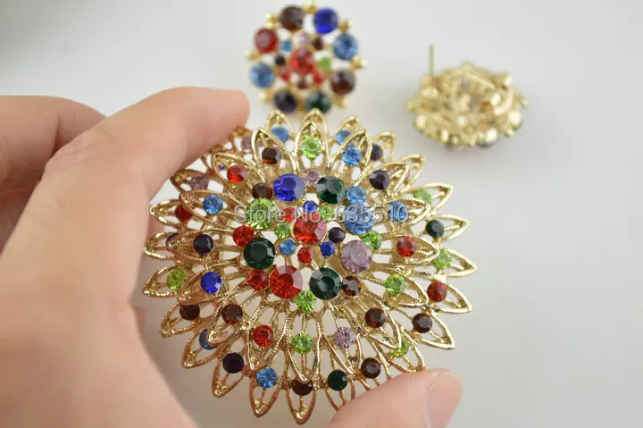 1 шт. цвета смешивания круглой формы брошь булавки и серьги свадебные ну