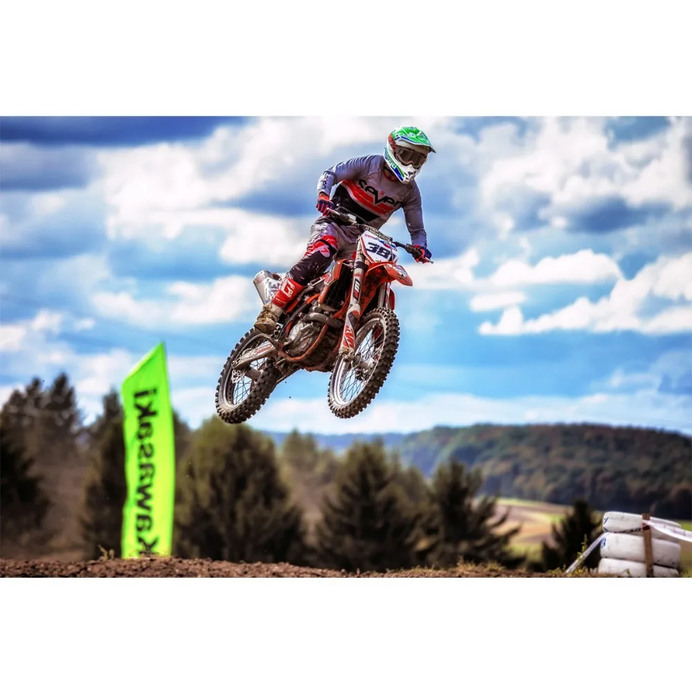 Мотокросс Мотоцикл Спорт плакаты и принты Картина Холст Искусство декоративные