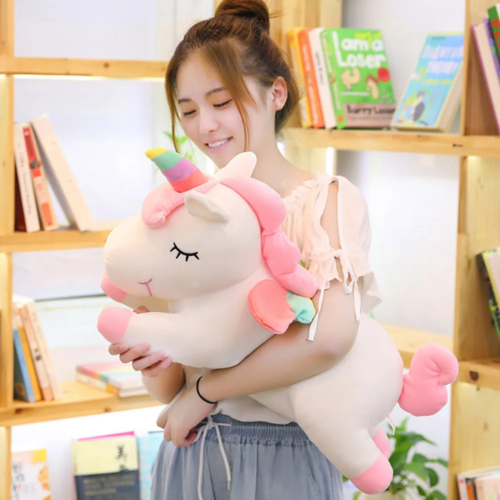 Игрушка единорог для девочек фэнтезийная Huggable Детская кукла с розовыми и белыми