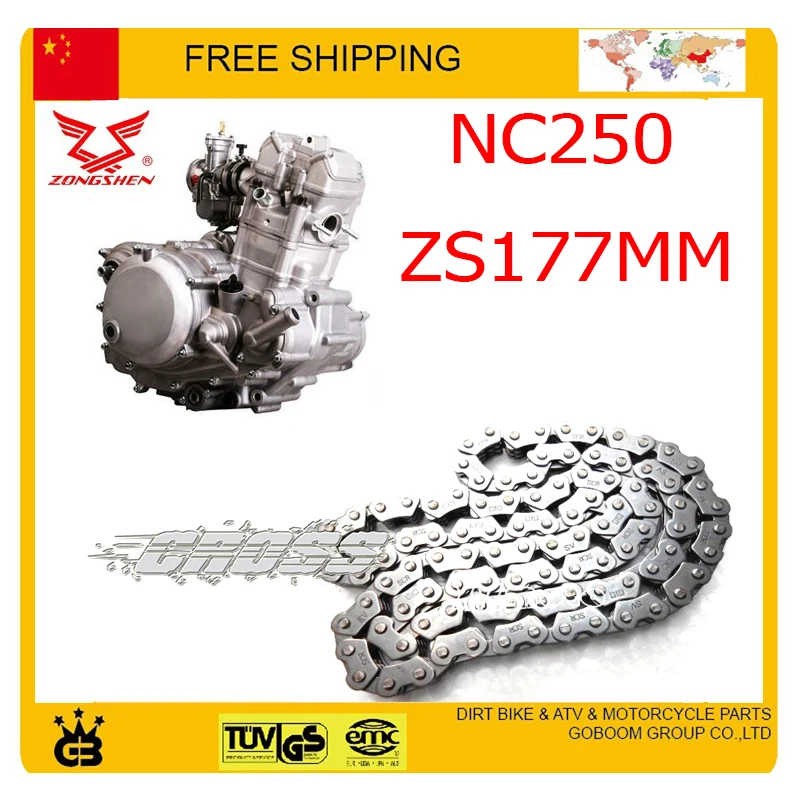 NC250 временной интервал цепи 100 петли zongshen 250cc 4 клапана двигателя RX3 zs250gy xmotos apollo