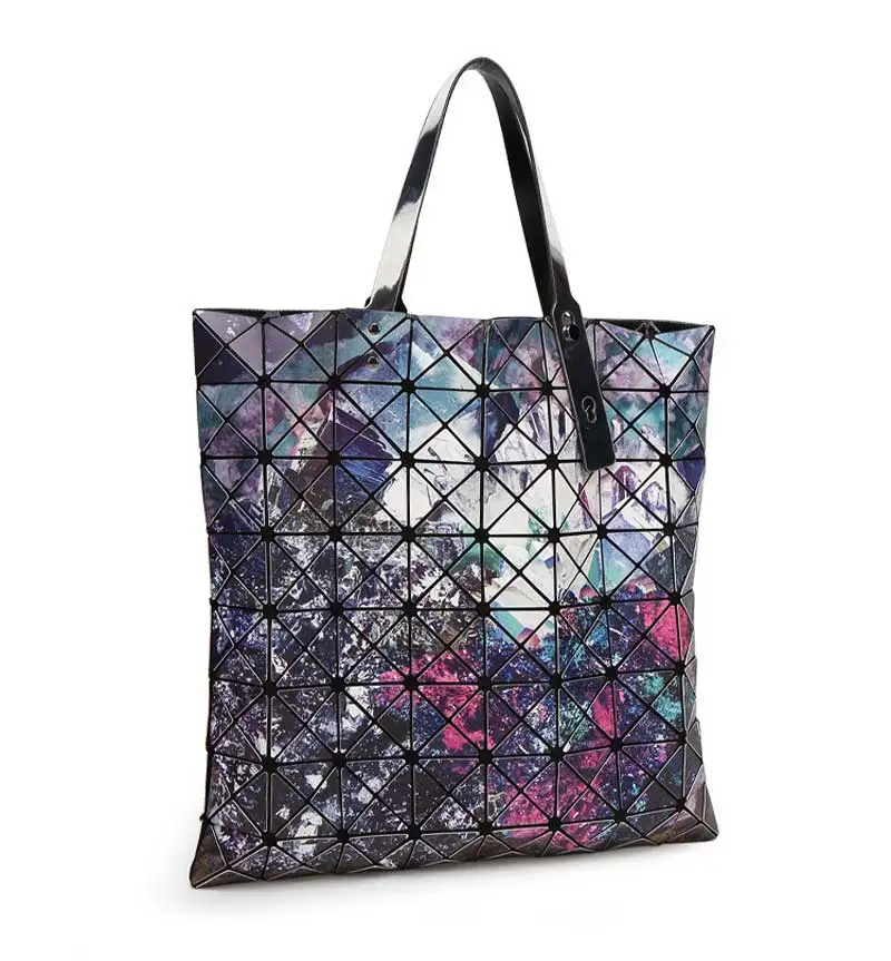 8*8 Bolsas сумка красивая Геометрическая Алмазная складная сумка женская сумка большие сумки с верхней ручкой женские повседневные сумки-тоут