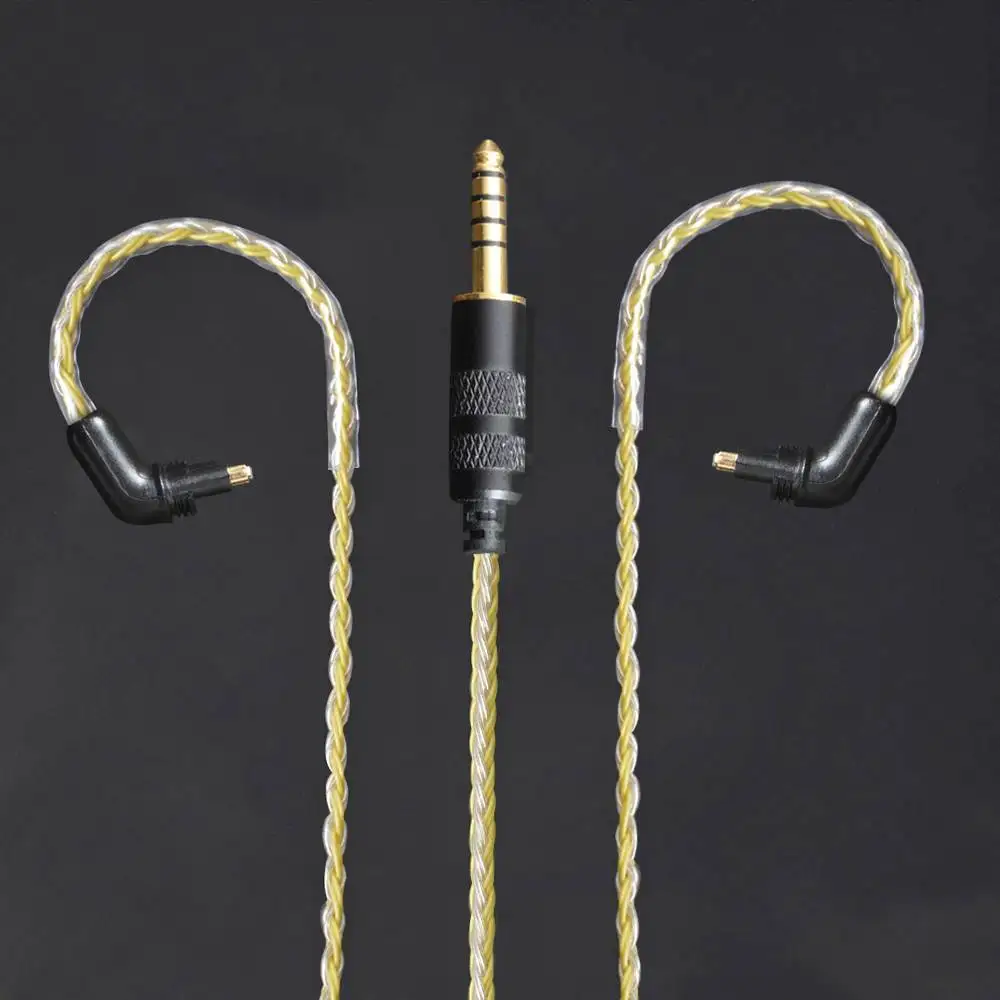 4.4mm balanced OKCSC EXK1000 наушники обновленные кабели 16 ядер 32AWG 2,5 мм/4,4 мм сбалансированный 3,5 мм аудио разъем для SONY EX600 EX800 EX1000 MDR7550 - Цвет: 4.4mm balanced