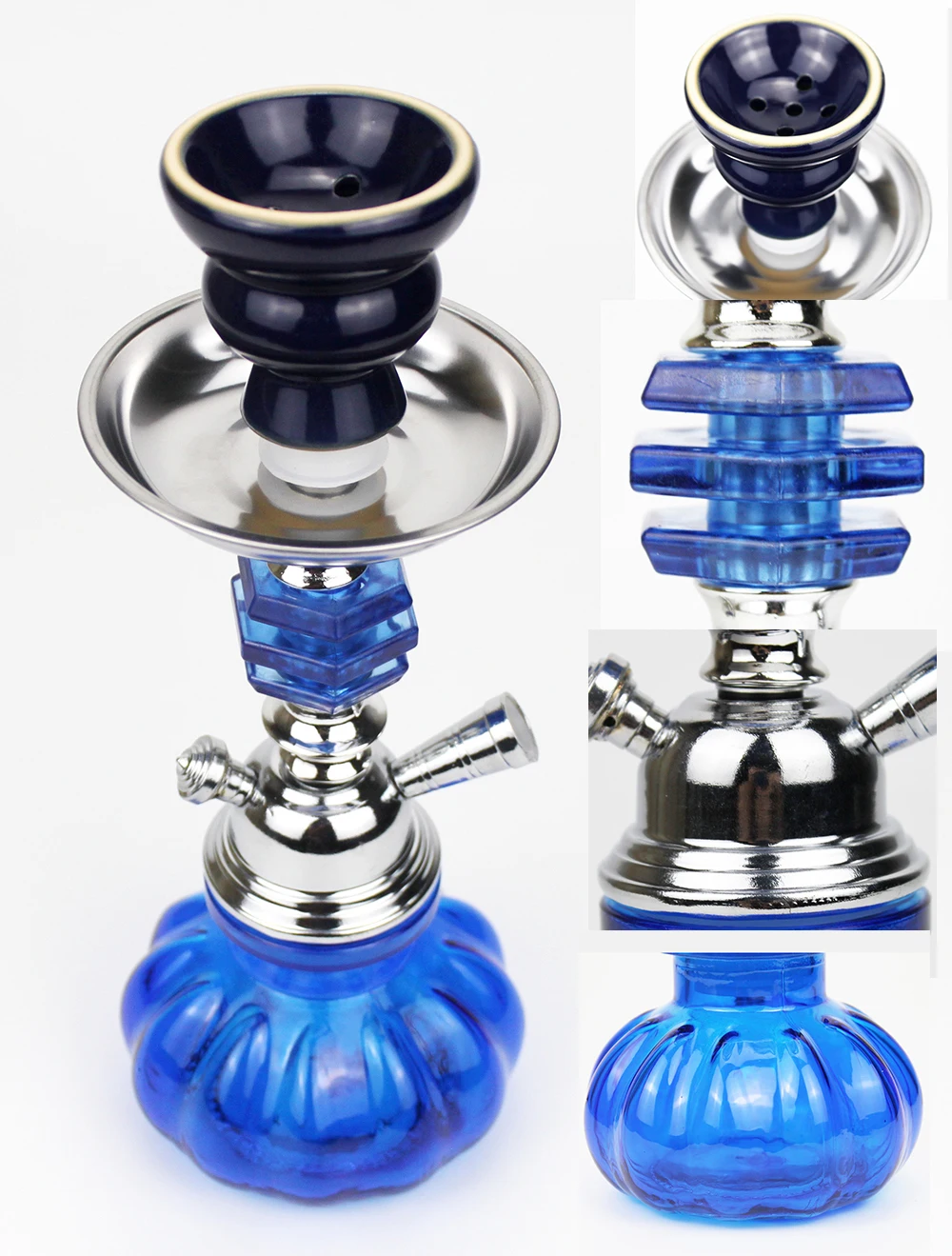 Стеклянный кальян набор с 1 шланг керамическая чаша Nargile Sheesha Narguile Chicha Cachimbas трубка для кальяна портативный стеклянный кальян набор