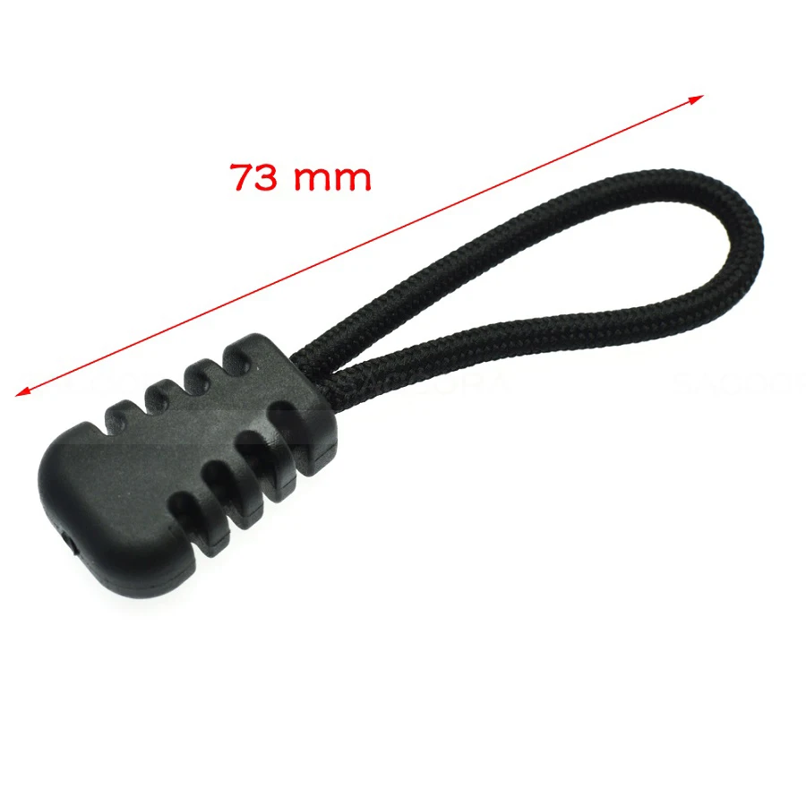 

1000pcs Zipper Pulls Cord Rope Ends Lock Zip Clip Buckle Black For Paracord / Backpack