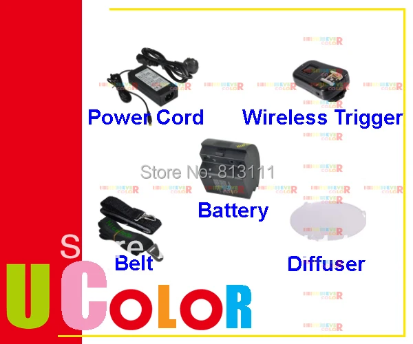 

Nicefoto n680A 600W X Portable Studio Strobe Flash Light Lighting Kit Embeded Battery Wireless Trigger New Version