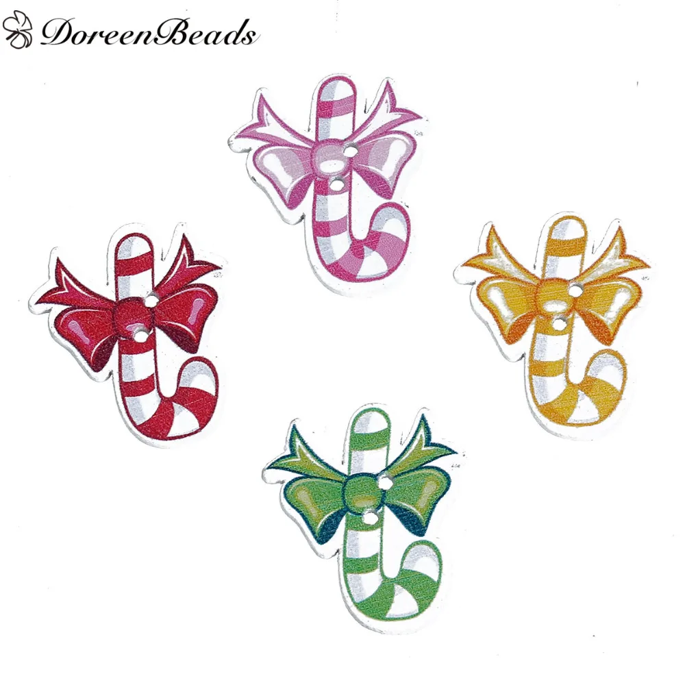 Деревянные швейные пуговицы для скрапбукинга 2 отверстия бант в случайном