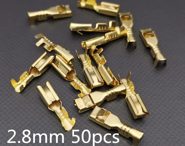 Female 50PCS 2,8 мм 1/2/3/4/6/9 pin Автомобильный Электрический провод разъем Мужской Женский концевая кабельная муфта разъем Наборы мотоцикл, фара для электровелосипеда в автомобиль - Цвет: Female 50PCS
