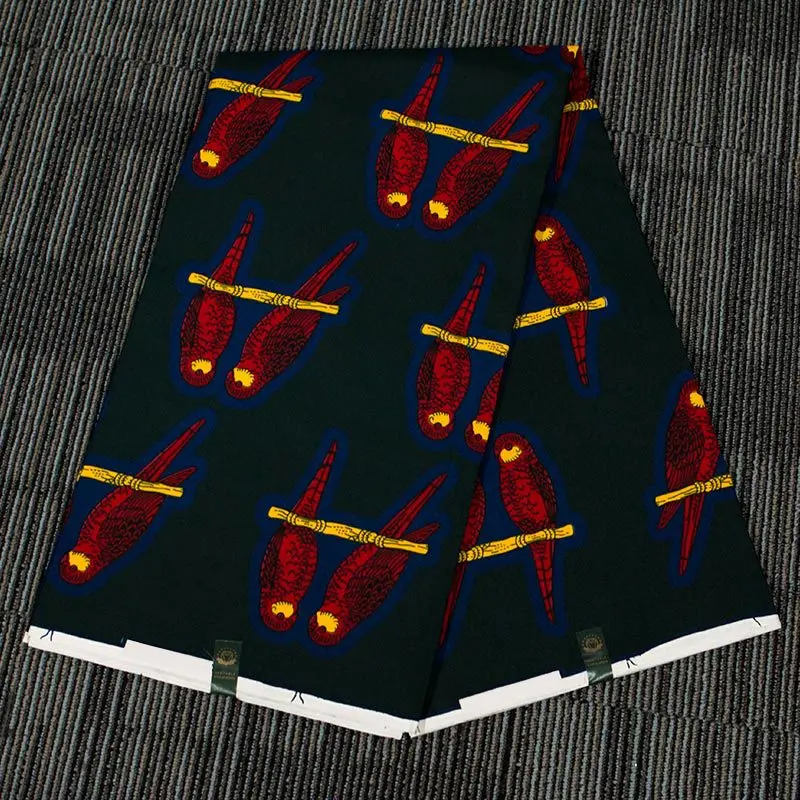 black red bird! 100* 60 Density African Garment Fabrics Garment Fabrics Direct Supply ankara fabric african real wax print