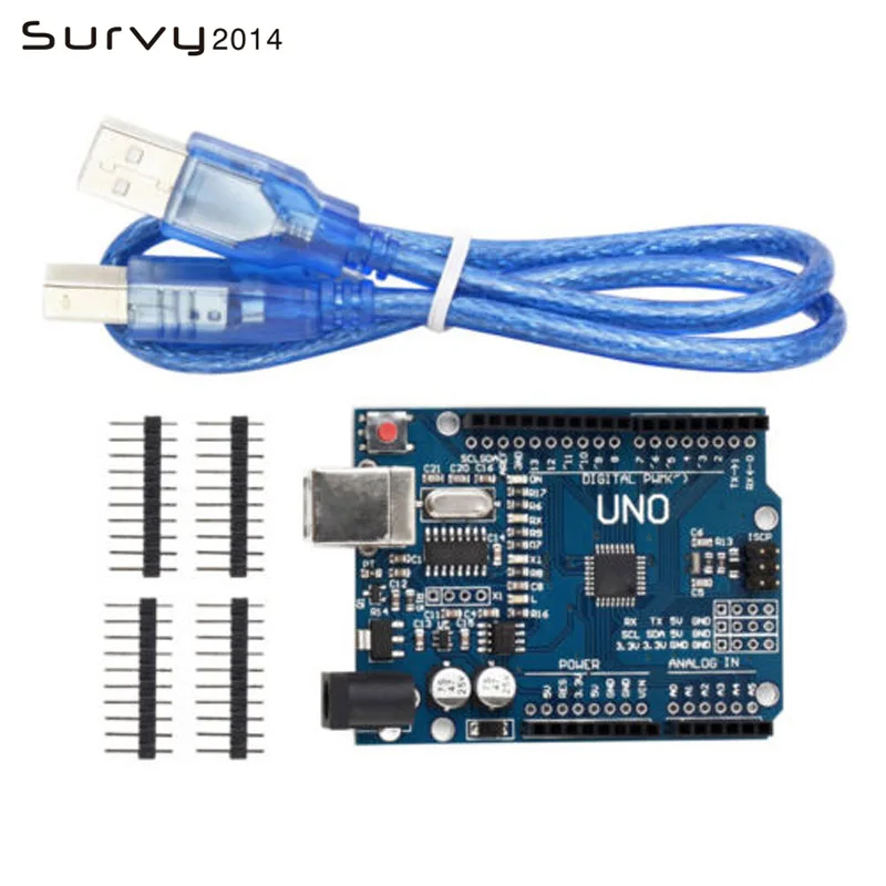 Один набор UNO R3 MEGA328P Чип 16Mhz для Arduino макетная плата + USB кабель|Интегральные схемы| |