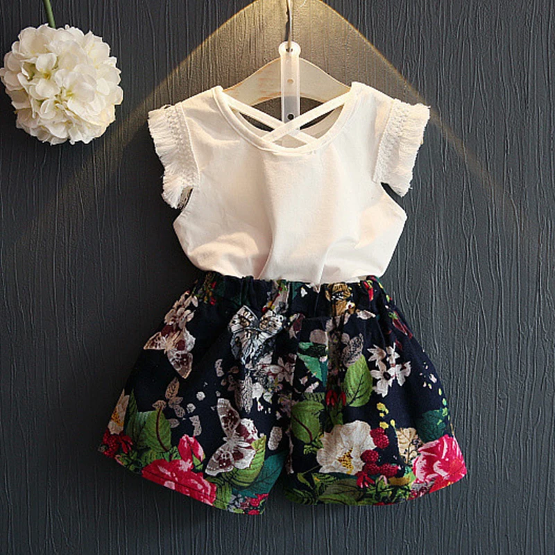 Manny/детская одежда для малышки 2-6 лет. Розовая Цветочная вышивка на белой рубашке.