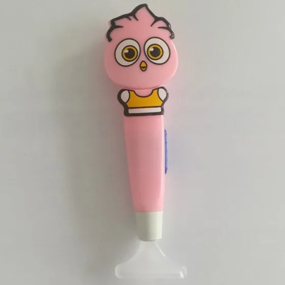 pink owl Мультфильм алмазная живопись дрель светодиодная ручка со светом крестиком набор ручка Вышивка Инструменты для рисования Клей Пластиковый Лоток Набор - Цвет: pink owl