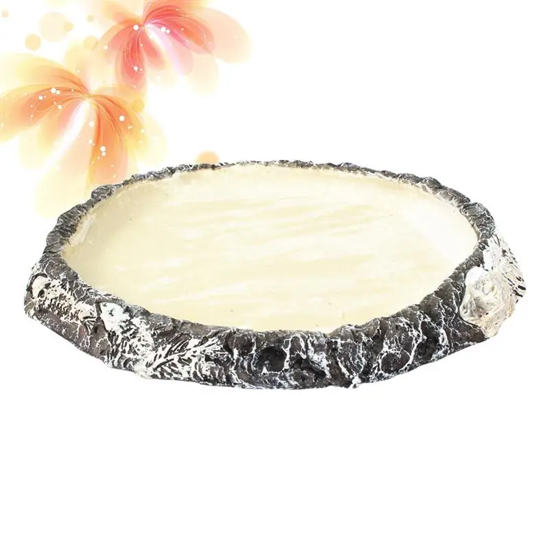 Маленькая тарелка для рептилий из смолы еды на гусеничном ходу миска ящериц