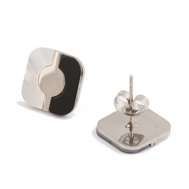 Хит продаж модная подвеска 316L индивидуальная из нержавеющей стали черно белые