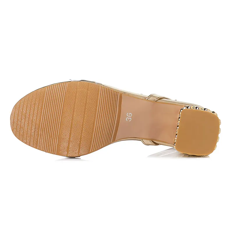 Женские босоножки с жемчужинами Fanyuan однотонные повседневные на ремешке пряжкой