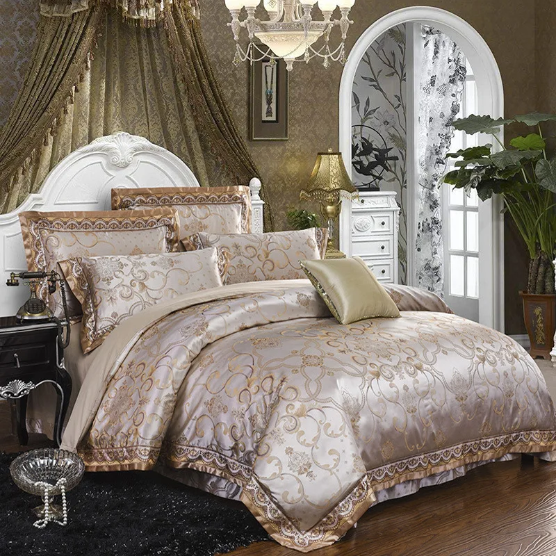 Новый европейский сатин-жаккард удобные Постельное белье RUIYEE queen Размеры удобная