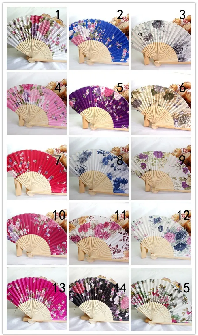 50 Personalized Silk Wedding Fan Japanese Folding Hand Chinese Dance Fans Shower Gift +printing | Дом и сад