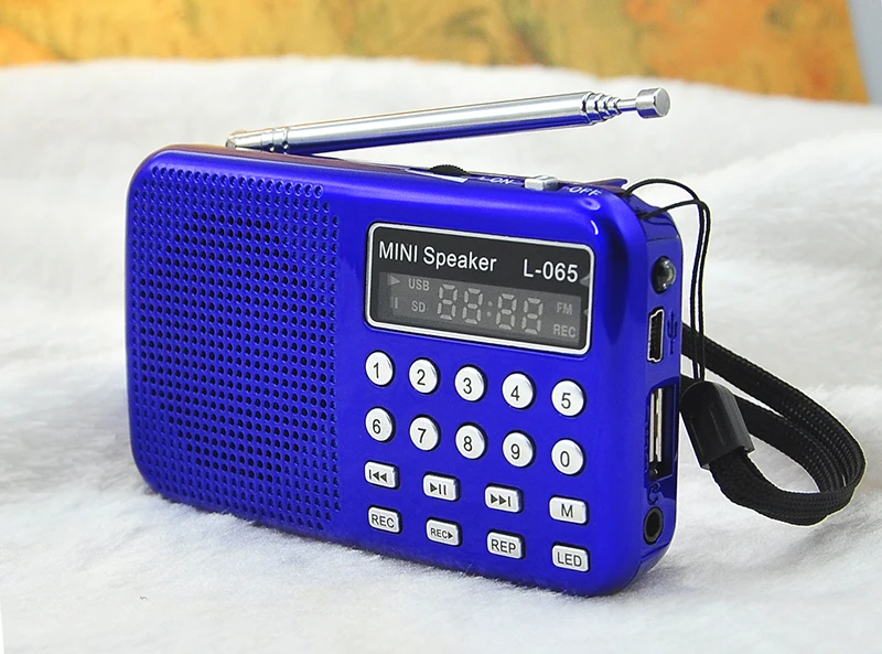 Мини L 218 цифровой ЖК дисплей MP3 радио Динамик плеер Поддержка карты памяти USB с