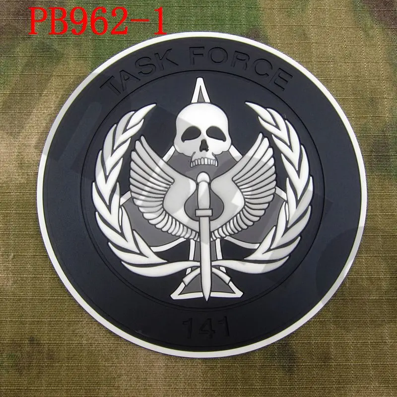 3D ПВХ патч 10 см черный Ops TASK FORCE 141 Резиновый патч