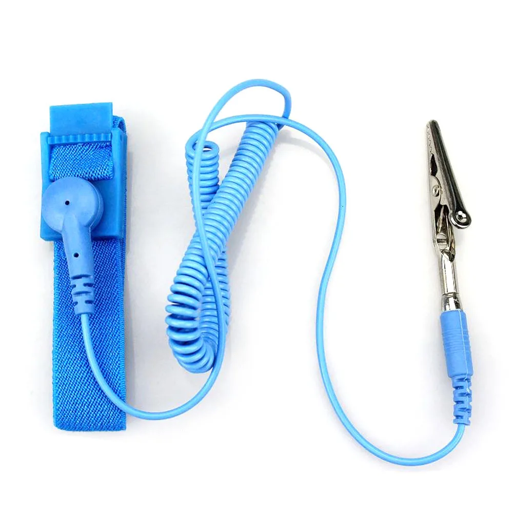 Антистатический ПУ кабель ремешок на запястье эластичная лента с зажимом