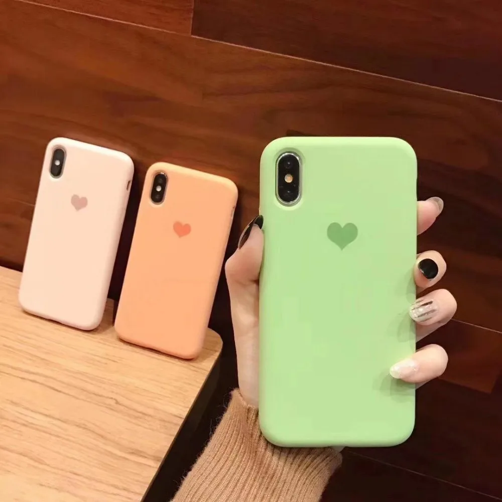 Imitation of the original liquid silicone phone case for iPhone7 8 6 6s plus X XR XS Max Love protective cover coque |