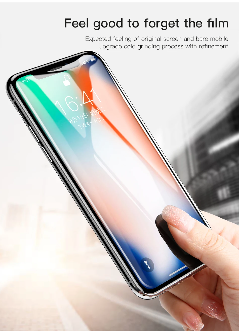 BASEUS 3D Full Экран протектор для iPhone x Закаленное Стекло ультра тонкий полное покрытие Передняя защитная Стекло Плёнки