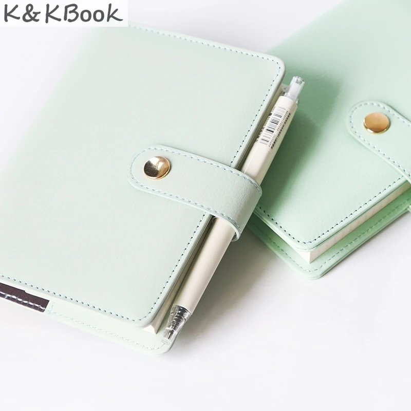 K & Kbook KK99 Kawaii кожа Тетрадь A6 Макарон дневник сетки Бумага личный дня школы