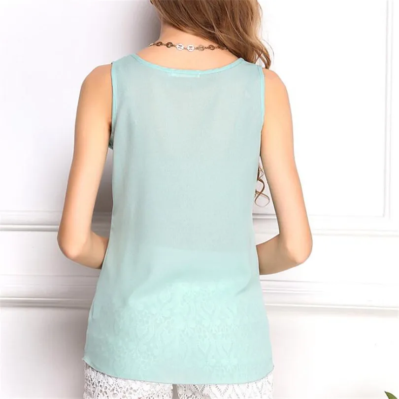 YRRETY Fashion Tank Top Summer Casual Chiffon Sleeveless All-match Female Regular For Women Plus Size Solid 10 Color S-XXXL