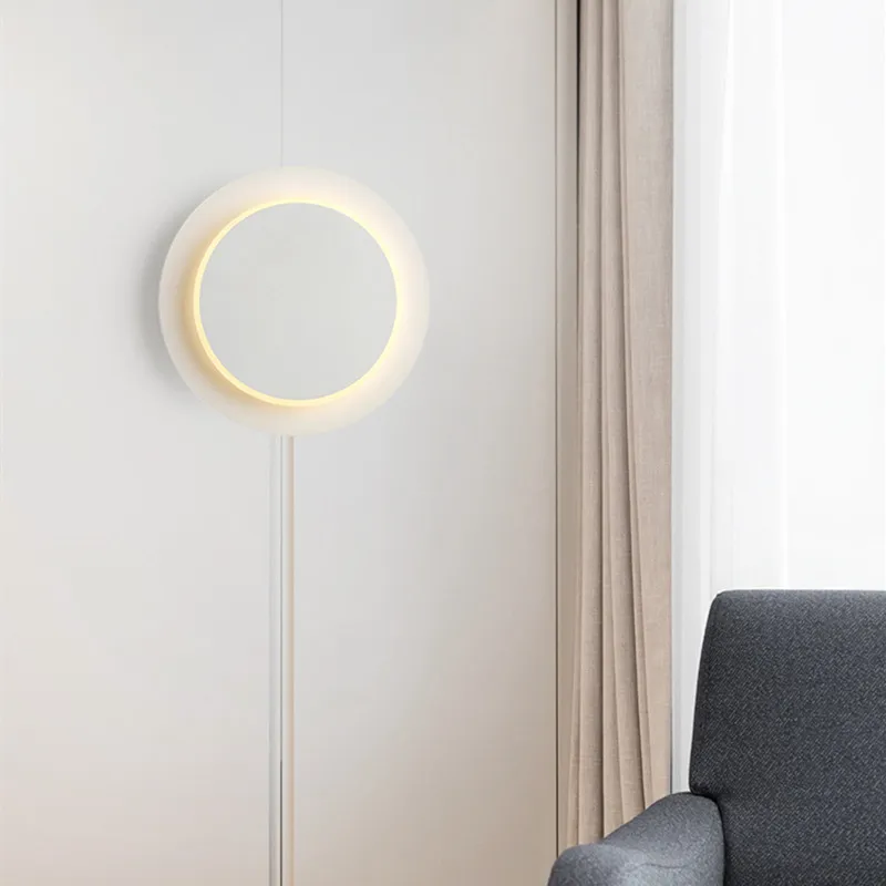 Настенная лампа в скандинавском стиле круглая квадратная для гостиной столовой