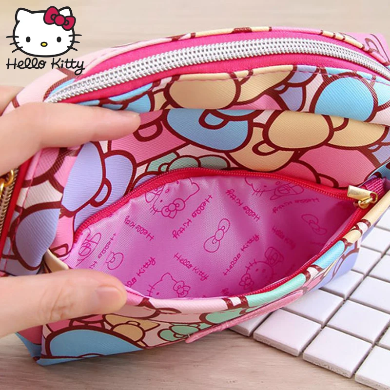 Сумка через плечо с бантом для девочек Hello Kitty 3 сторонняя детская вместительная