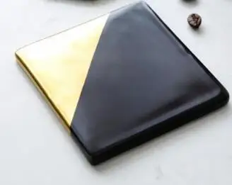 Goldblack чашки коврики Настольный закуски лоток тарелки концентратор Бар Салон Ресторан Декор подарок - Цвет: square
