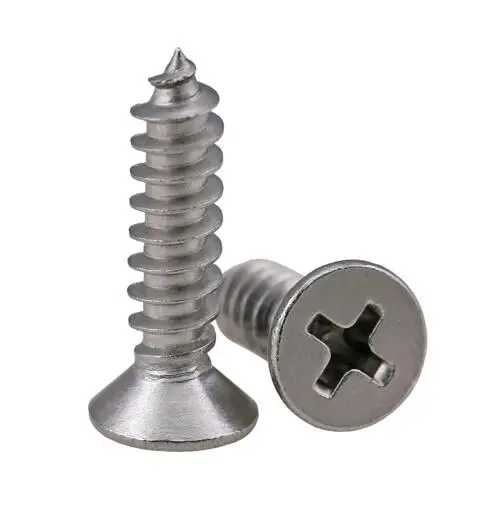 

10pcs M5 stainless steel Phillips screws countersunk self-tapping screws 12mm-40mm length
